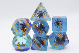 FB Dice Set - Coffee Octopus